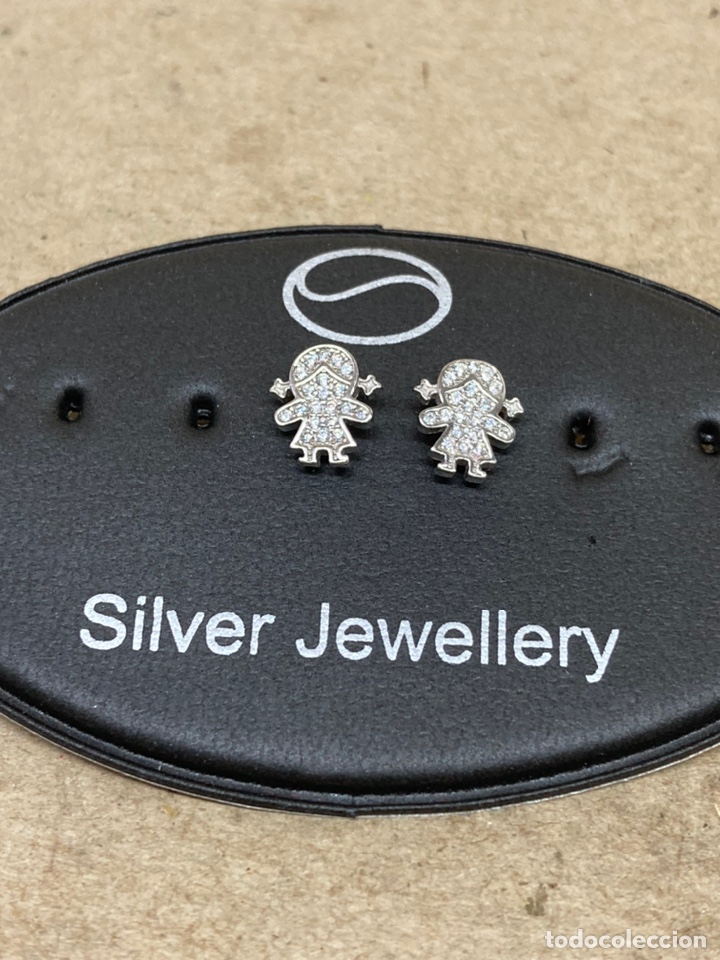 Joyeria: Pendientes de plata nuevos - Foto 1
