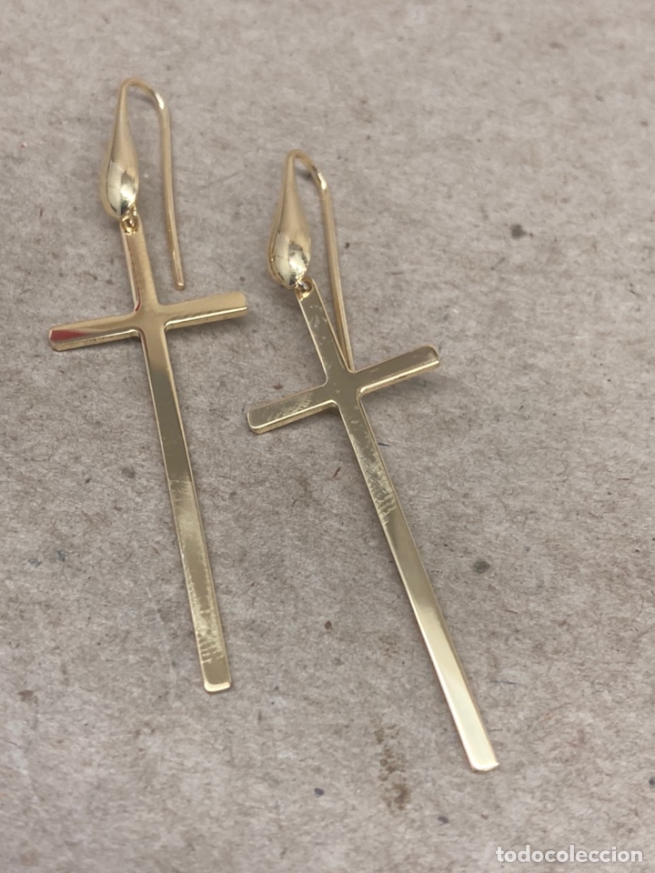 Joyeria: Pendientes de plata ba&ntilde;ado oro - Foto 1