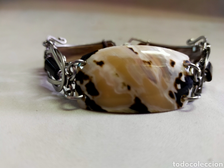 Joyeria: PULSERA DE METAL, NACAR Y ASTA DE TORO - Foto 2