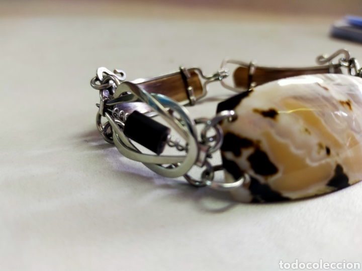 Joyeria: PULSERA DE METAL, NACAR Y ASTA DE TORO - Foto 4