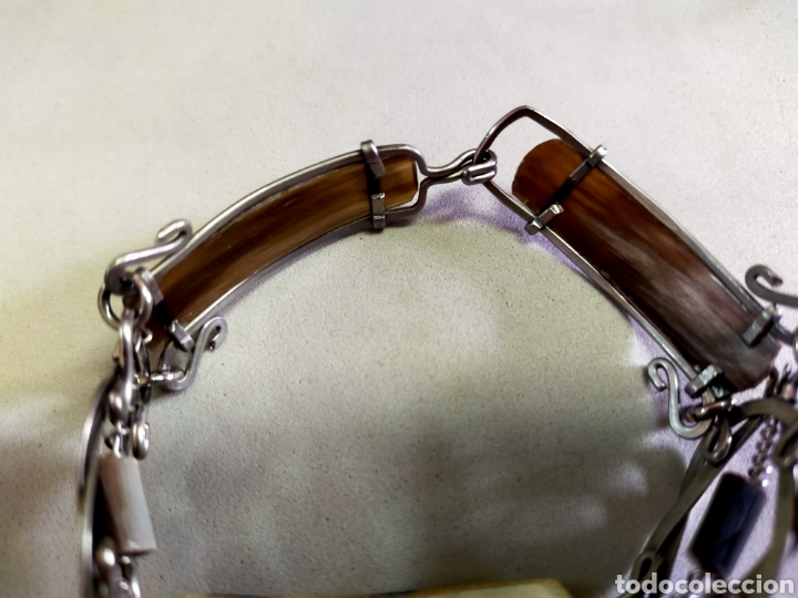 Joyeria: PULSERA DE METAL, NACAR Y ASTA DE TORO - Foto 6
