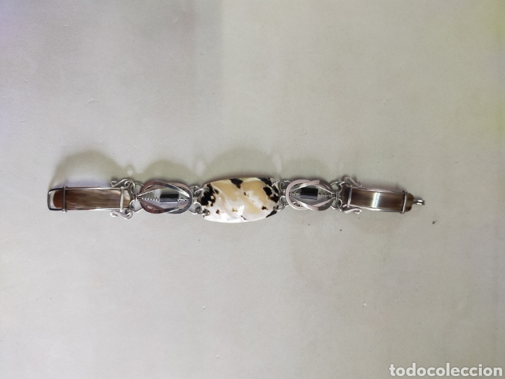 Joyeria: PULSERA DE METAL, NACAR Y ASTA DE TORO - Foto 7