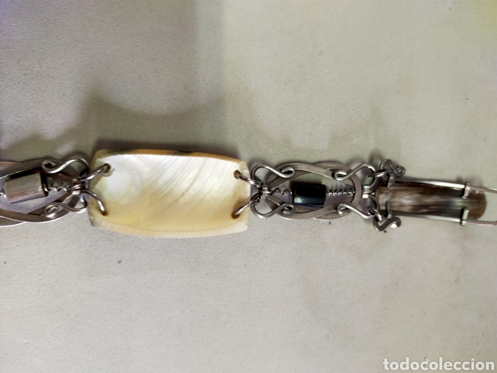 Joyeria: PULSERA DE METAL, NACAR Y ASTA DE TORO - Foto 12