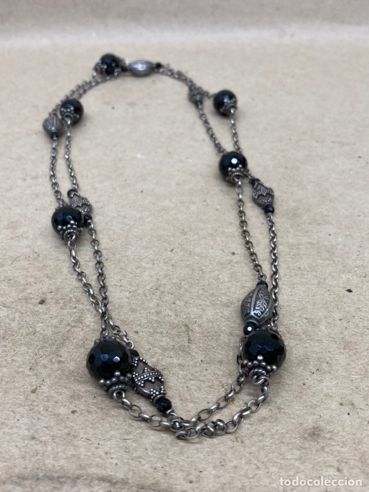 Joyeria: Collar de plata y piedra &oacute;nix /COLL14 - Foto 1