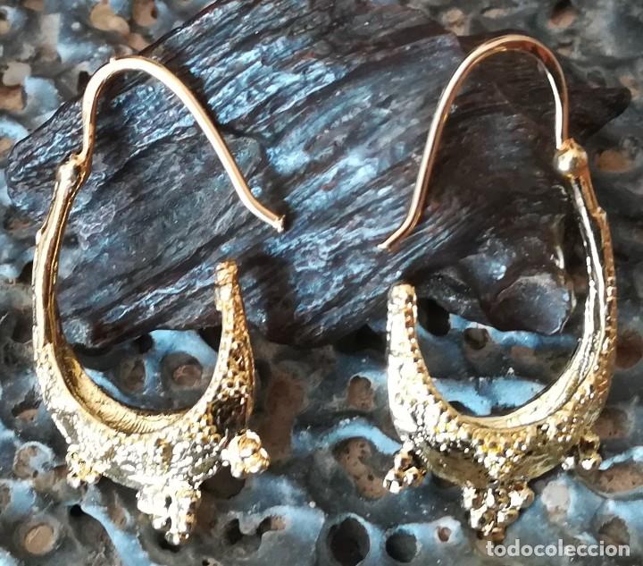 Joyeria: ARRACADAS ESTILO ROMANO CON BA&Ntilde;O DE ORO - Foto 2