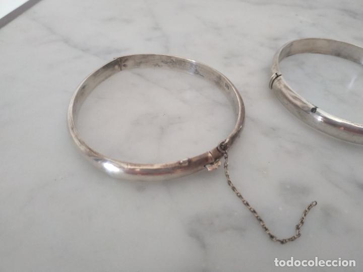 Joyeria: Dos pulseras brazaletes de plata de 925 - Foto 3