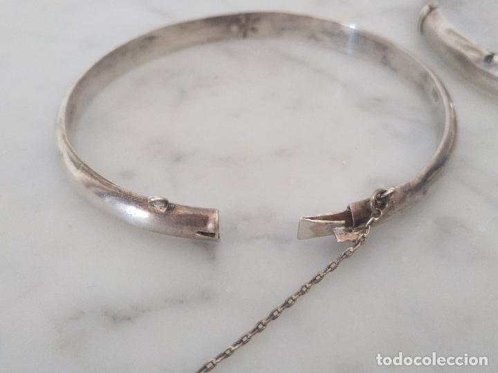 Joyeria: Dos pulseras brazaletes de plata de 925 - Foto 8