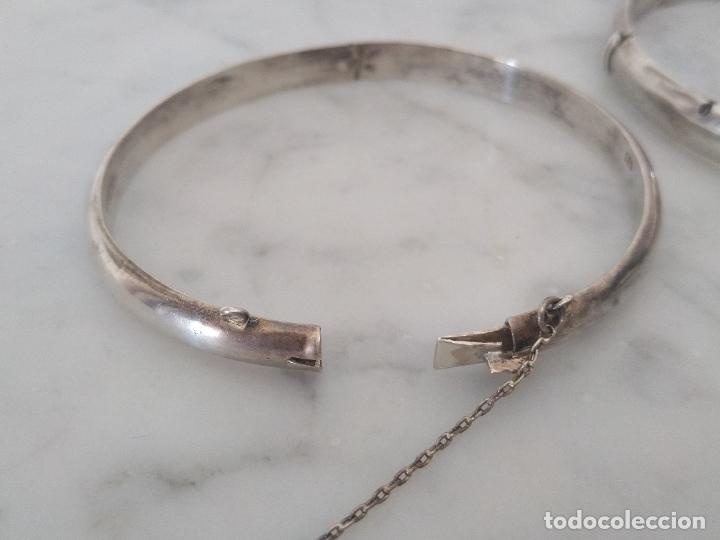 Joyeria: Dos pulseras brazaletes de plata de 925 - Foto 9