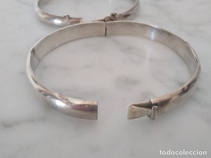 Joyeria: Dos pulseras brazaletes de plata de 925 - Foto 17