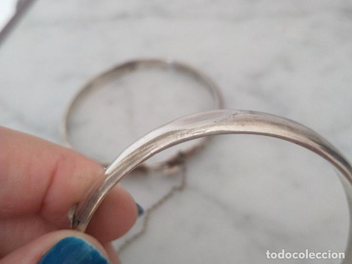 Joyeria: Dos pulseras brazaletes de plata de 925 - Foto 18