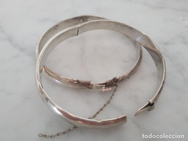 Joyeria: Dos pulseras brazaletes de plata de 925 - Foto 19