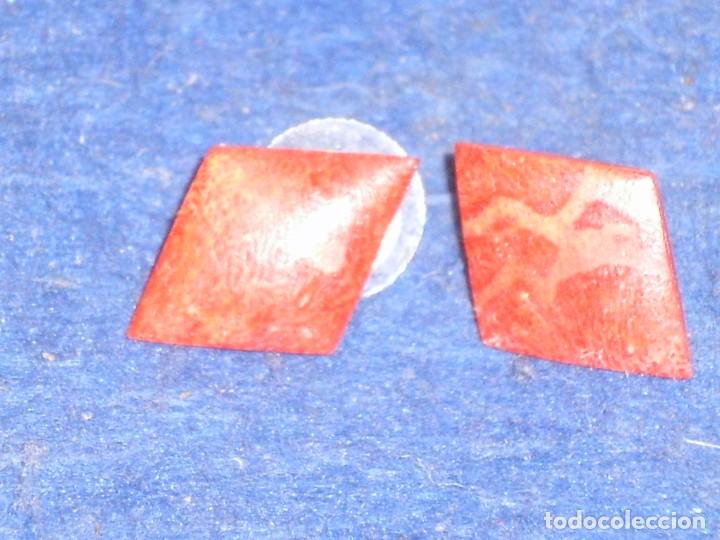 Joyeria: PENDIENTES DE CORAL DE MANZANA,ROMBOS. - Foto 2