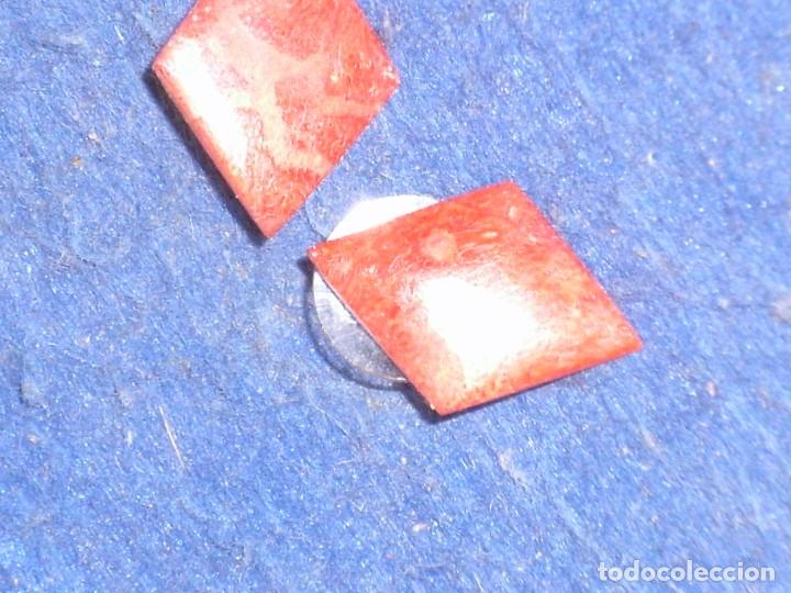 Joyeria: PENDIENTES DE CORAL DE MANZANA,ROMBOS. - Foto 4