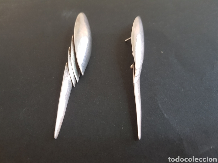 Joyeria: #547 PENDIENTES LARGOS PLATA RIGIDOS 925 - Foto 1