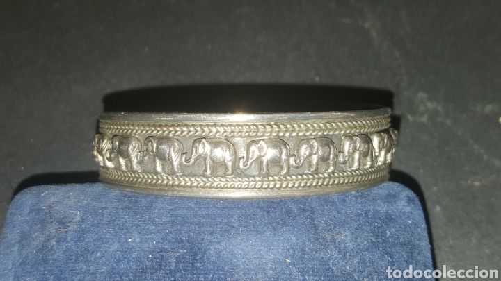 Joyeria: Brazalete de plata con elefantes de la suerte - Foto 1