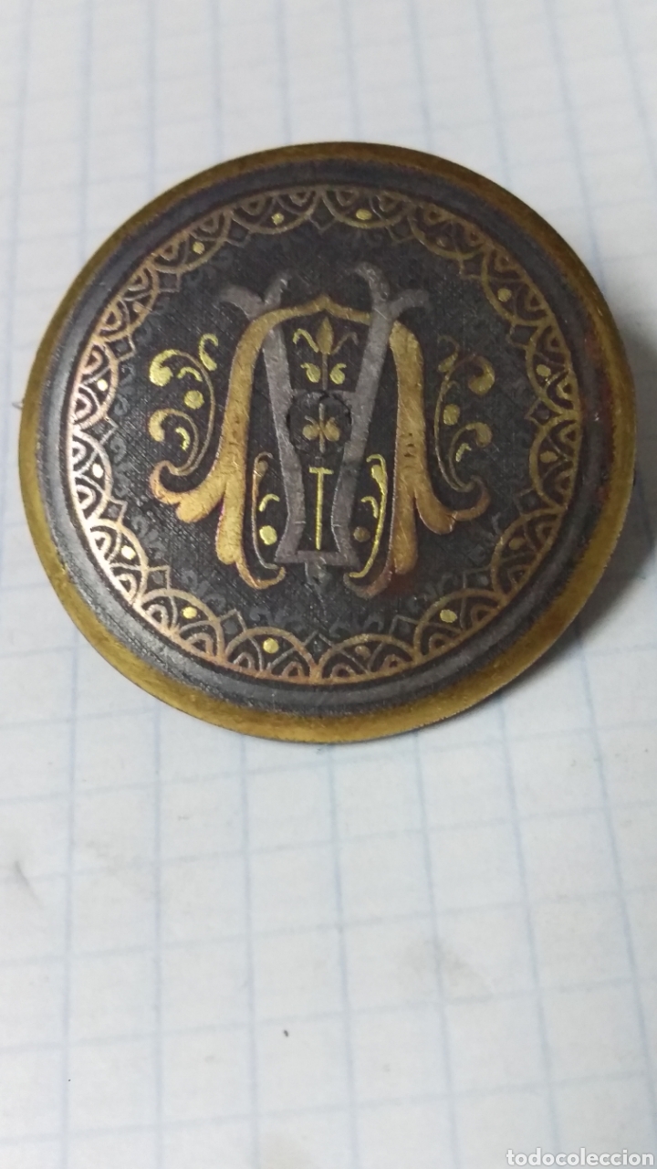 Joyeria: Antiguo broche met&aacute;lico bellamente decorado - Foto 1