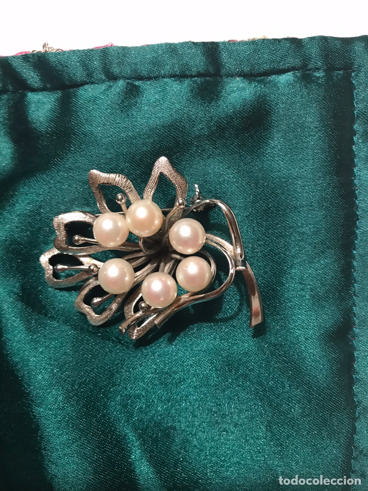 Joyeria: Broche de plata y perlas cultivadas japonesas - Foto 1