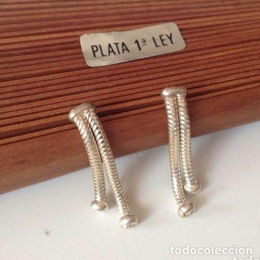 Joyeria: PENDIENTES DE PLATA. VINTAGE. PRESION - Foto 2