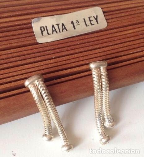 Joyeria: PENDIENTES DE PLATA. VINTAGE. PRESION - Foto 3