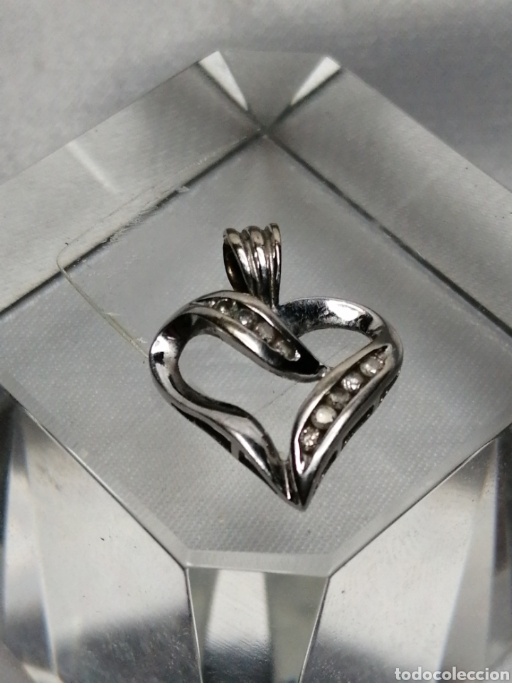 Joyeria: Colgante oro blanco 9k y diamantes - Foto 1