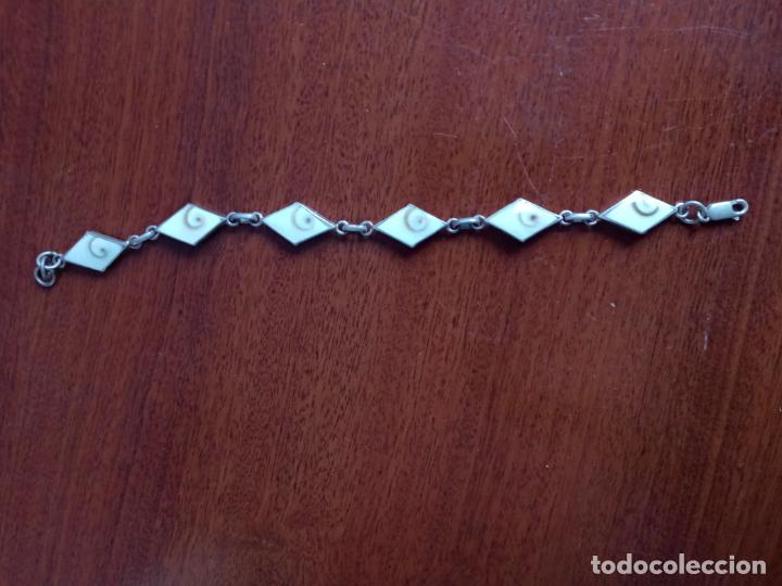Joyeria: Pulsera de plata y orejitas de mar - rombos conchas narcar - Foto 2