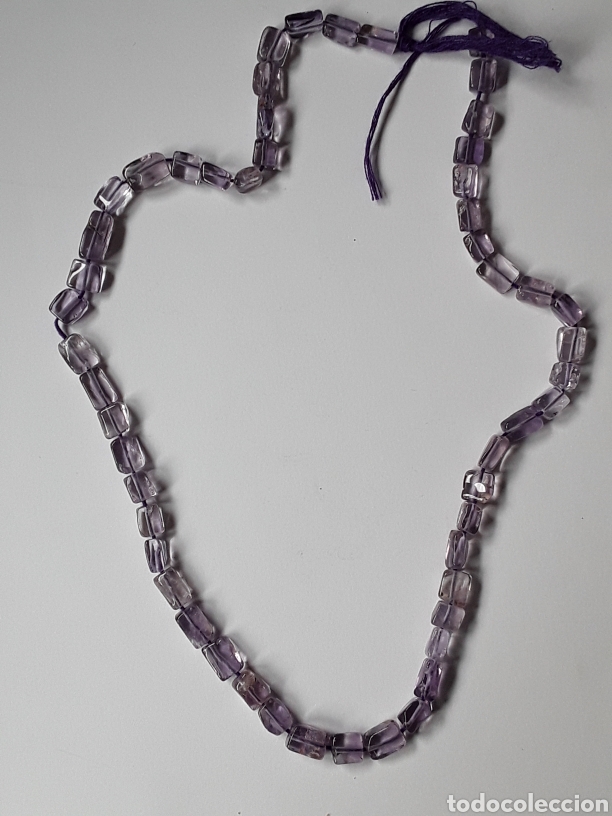 Joyeria: COLLAR HILO DE AMATISTA. NUEVO. - Foto 1