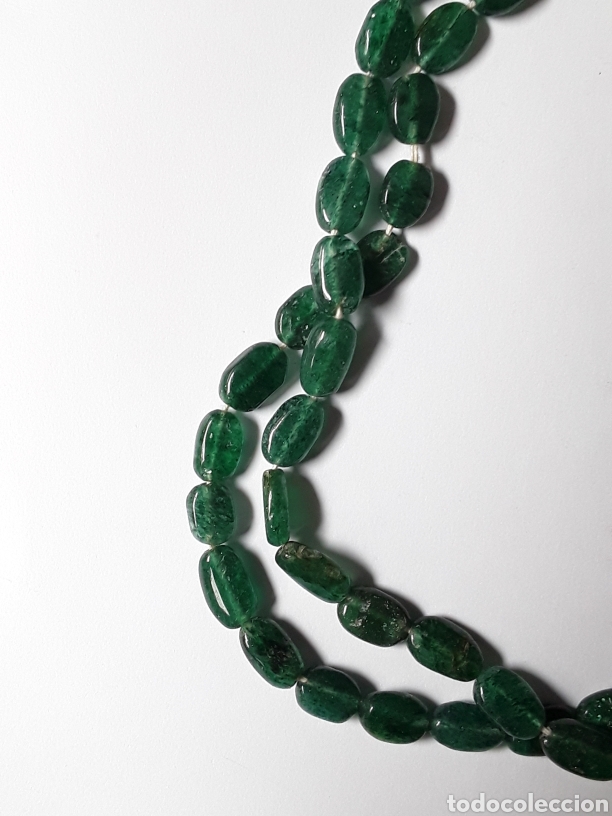 Joyeria: COLLAR HILO AGATA VERDE FACETADA. NUEVO - Foto 2