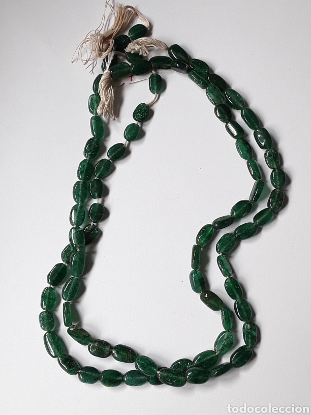 Joyeria: COLLAR HILO AGATA VERDE FACETADA. NUEVO - Foto 1