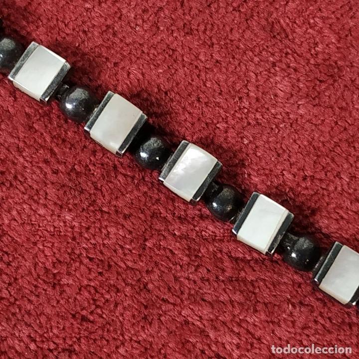 Joyeria: PULSERA DE DAMA. PLATA Y N&Aacute;CAR. ESPA&Ntilde;A. CIRCA 1930 - Foto 4
