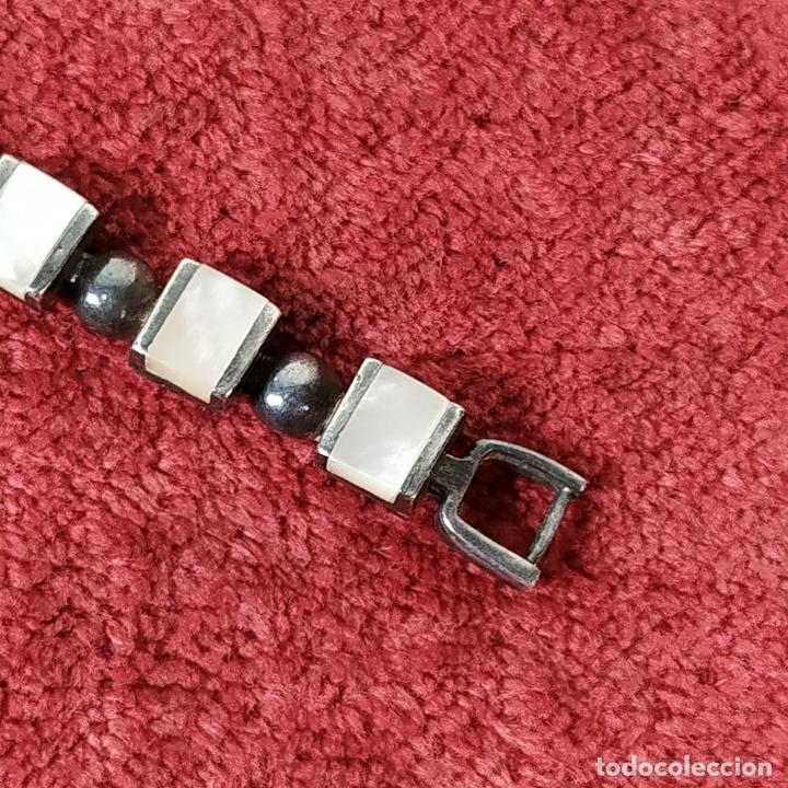 Joyeria: PULSERA DE DAMA. PLATA Y N&Aacute;CAR. ESPA&Ntilde;A. CIRCA 1930 - Foto 5