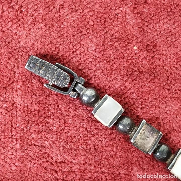 Joyeria: PULSERA DE DAMA. PLATA Y N&Aacute;CAR. ESPA&Ntilde;A. CIRCA 1930 - Foto 7