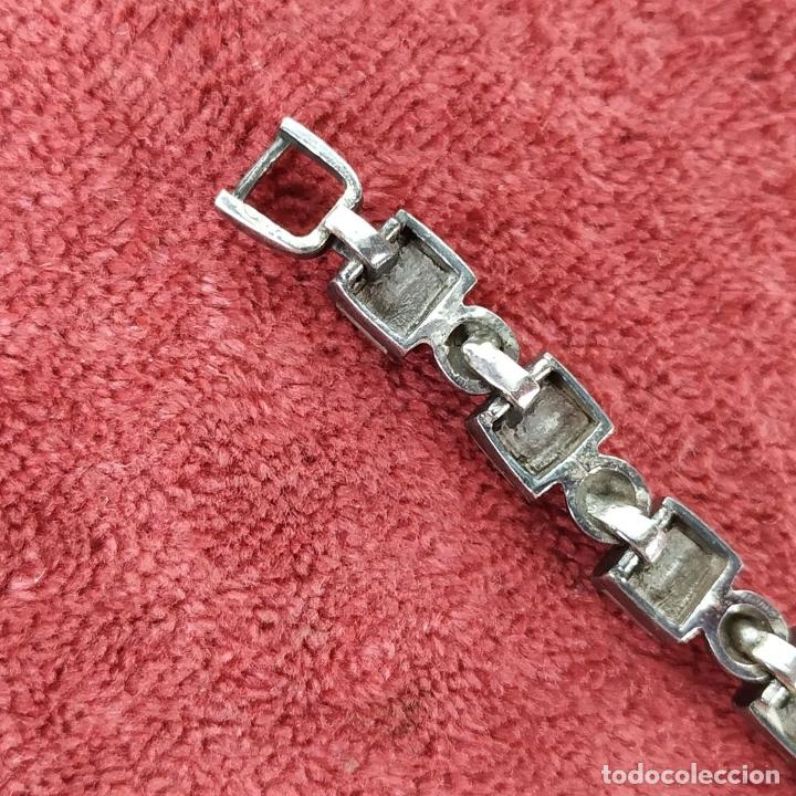 Joyeria: PULSERA DE DAMA. PLATA Y N&Aacute;CAR. ESPA&Ntilde;A. CIRCA 1930 - Foto 12