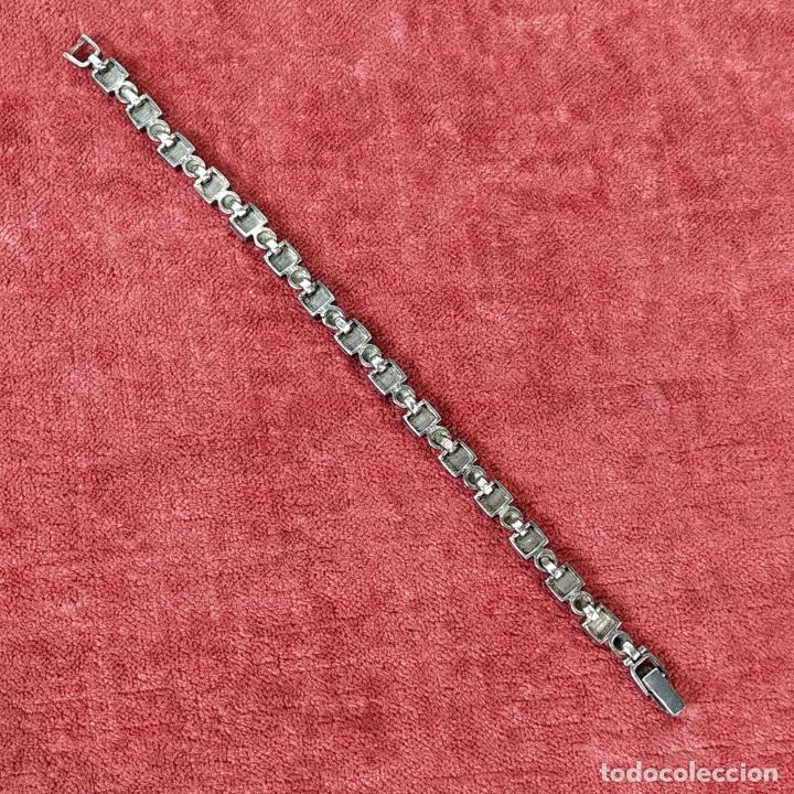 Joyeria: PULSERA DE DAMA. PLATA Y N&Aacute;CAR. ESPA&Ntilde;A. CIRCA 1930 - Foto 13