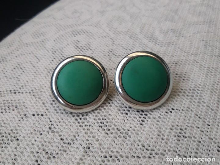 Joyeria: Pendientes verdes clip vintage - Foto 1