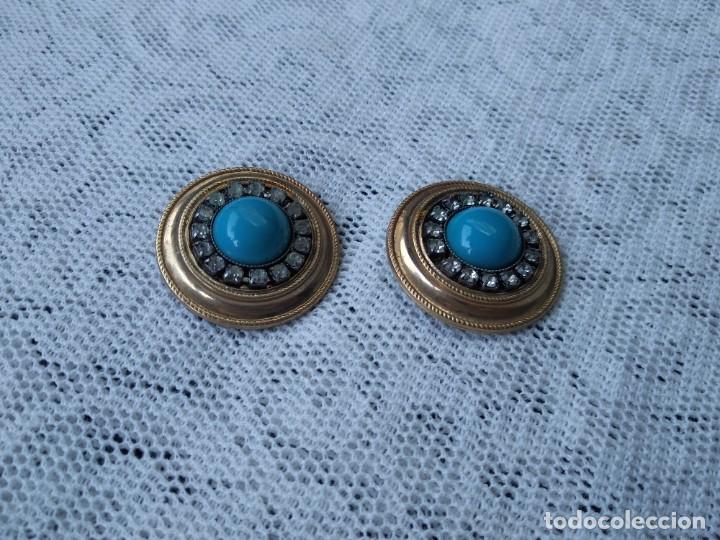 Joyeria: Pendientes turquesa de clip vintage - Foto 1