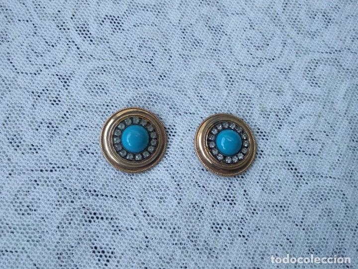 Joyeria: Pendientes turquesa de clip vintage - Foto 2