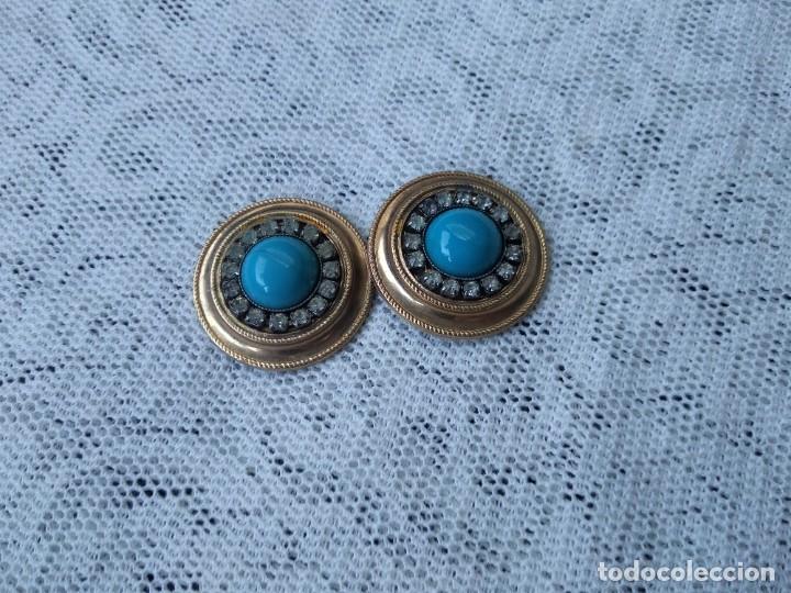 Joyeria: Pendientes turquesa de clip vintage - Foto 3