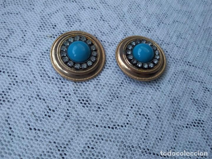 Joyeria: Pendientes turquesa de clip vintage - Foto 4