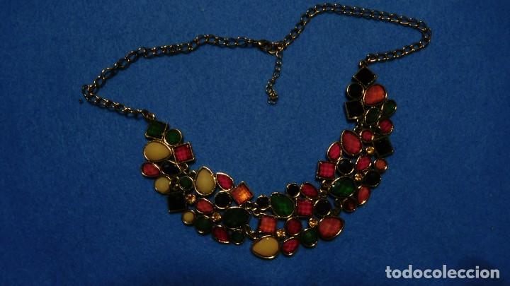 Joyeria: Collar de piedras multicolores en base de acero inoxidable - Foto 1