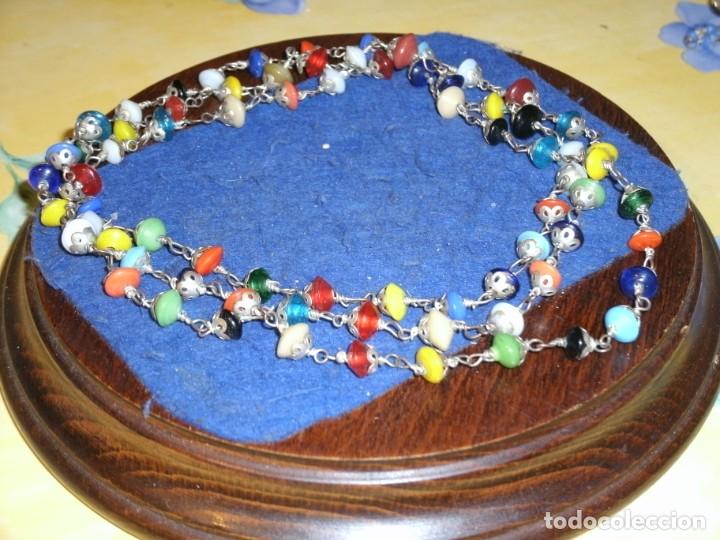 Joyeria: COLLAR LARGO DE OPALINA,CRISTAL,A&Ntilde;OS 70. - Foto 2