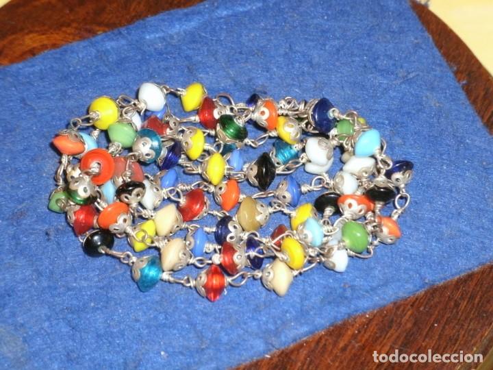 Joyeria: COLLAR LARGO DE OPALINA,CRISTAL,A&Ntilde;OS 70. - Foto 4