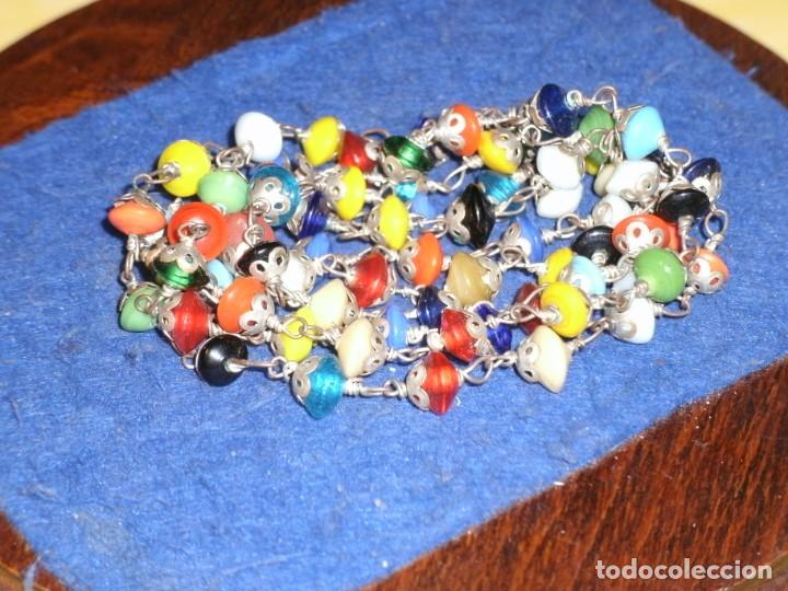 Joyeria: COLLAR LARGO DE OPALINA,CRISTAL,A&Ntilde;OS 70. - Foto 5