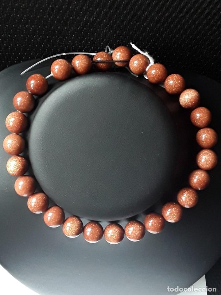 Joyeria: COLLAR HILO AVENTURINA MARRON. NUEVO. - Foto 1