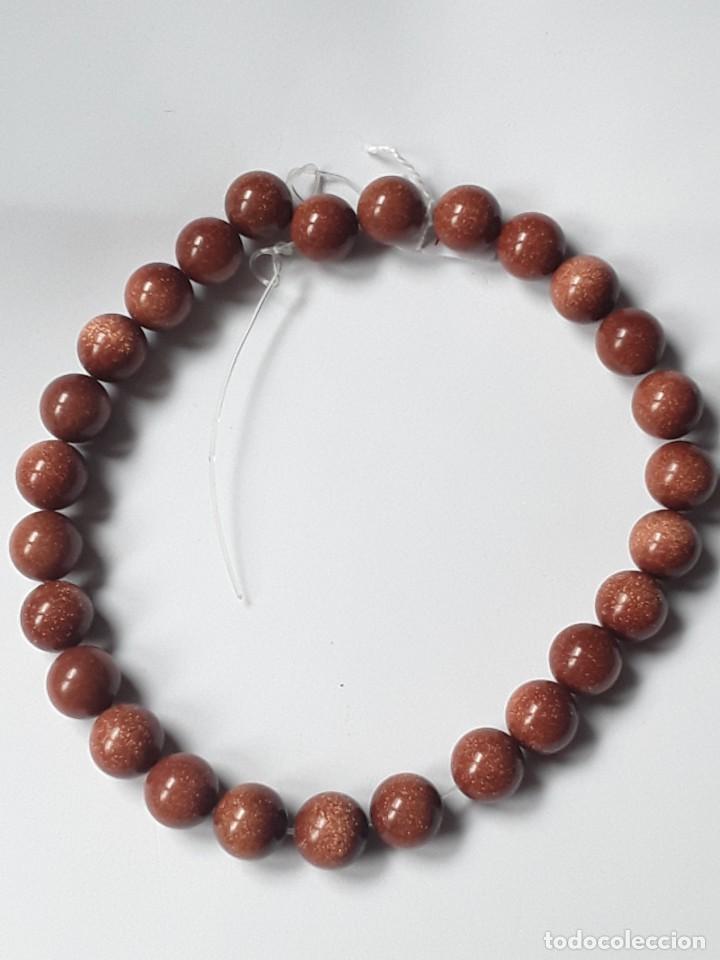 Joyeria: COLLAR HILO AVENTURINA MARRON. NUEVO. - Foto 3
