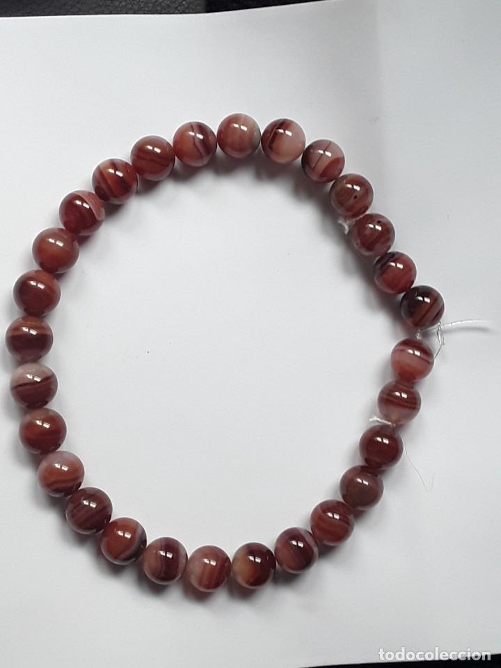 Joyeria: COLLAR HILO AGATA MARRON &rdquo;OJO DE HALCON &rdquo;. NUEVO. - Foto 4