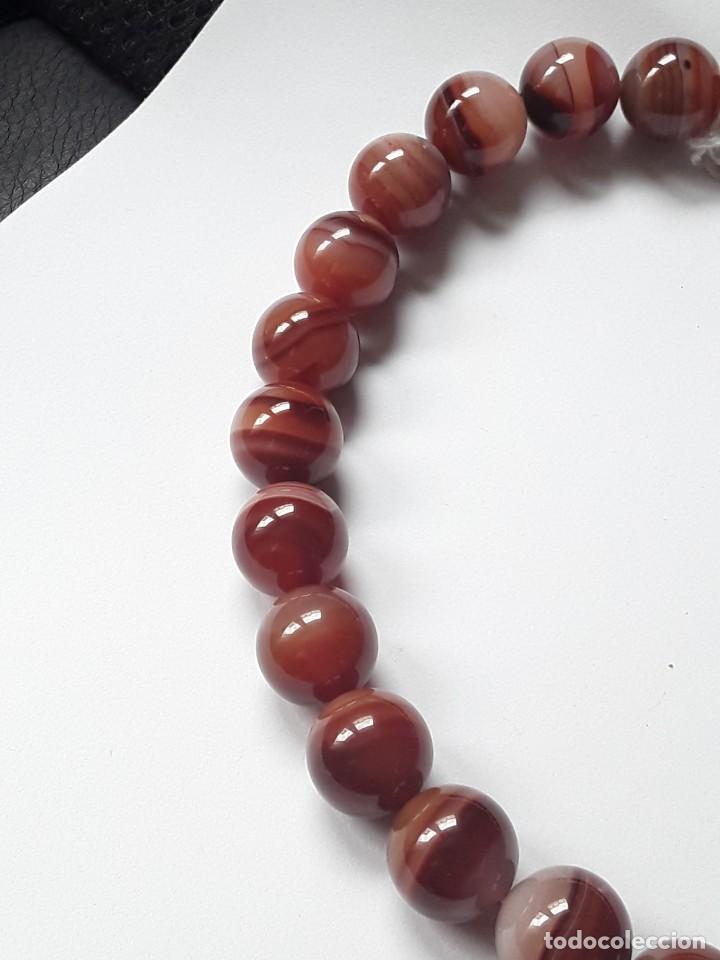 Joyeria: COLLAR HILO AGATA MARRON &rdquo;OJO DE HALCON &rdquo;. NUEVO. - Foto 5