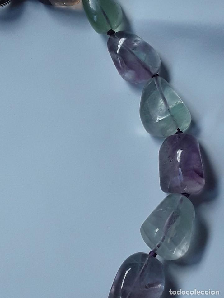 Joyeria: COLLAR DE FLUORITA CON CIERRE DE PLATA. NUEVO. - Foto 4