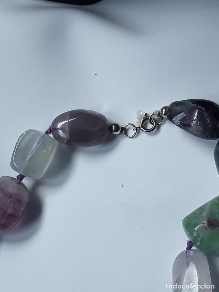Joyeria: COLLAR DE FLUORITA CON CIERRE DE PLATA. NUEVO. - Foto 4