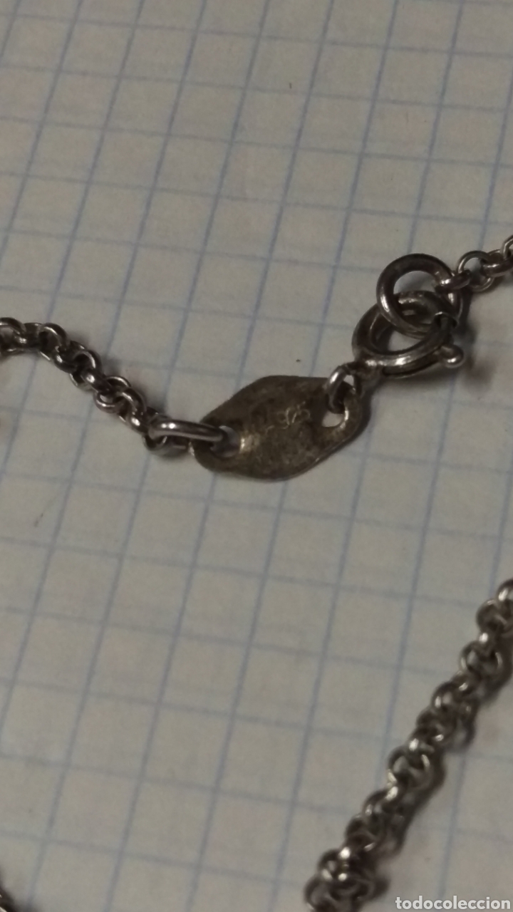 Joyeria: ANTIGUA CADENA CONTRASTADA CON COLGANTE CORAZON. - Foto 2