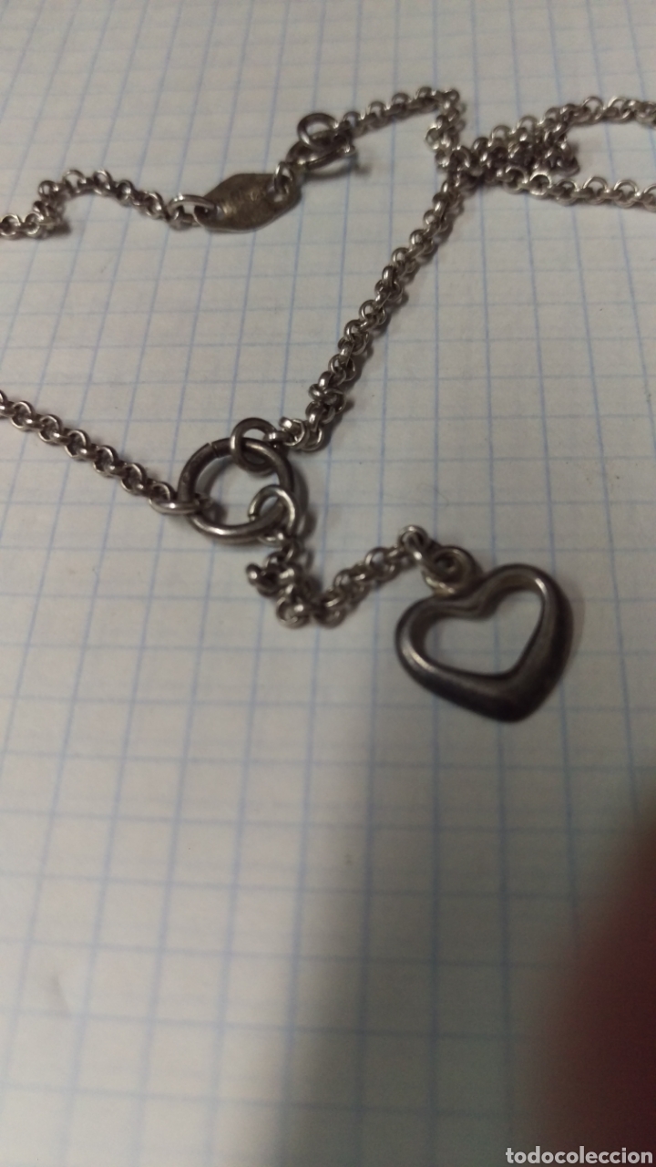 Joyeria: ANTIGUA CADENA CONTRASTADA CON COLGANTE CORAZON. - Foto 3